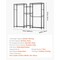 Black Carbon Steel 7-Tier Wardrobe Rack with 4 Rods and 8 Hooks